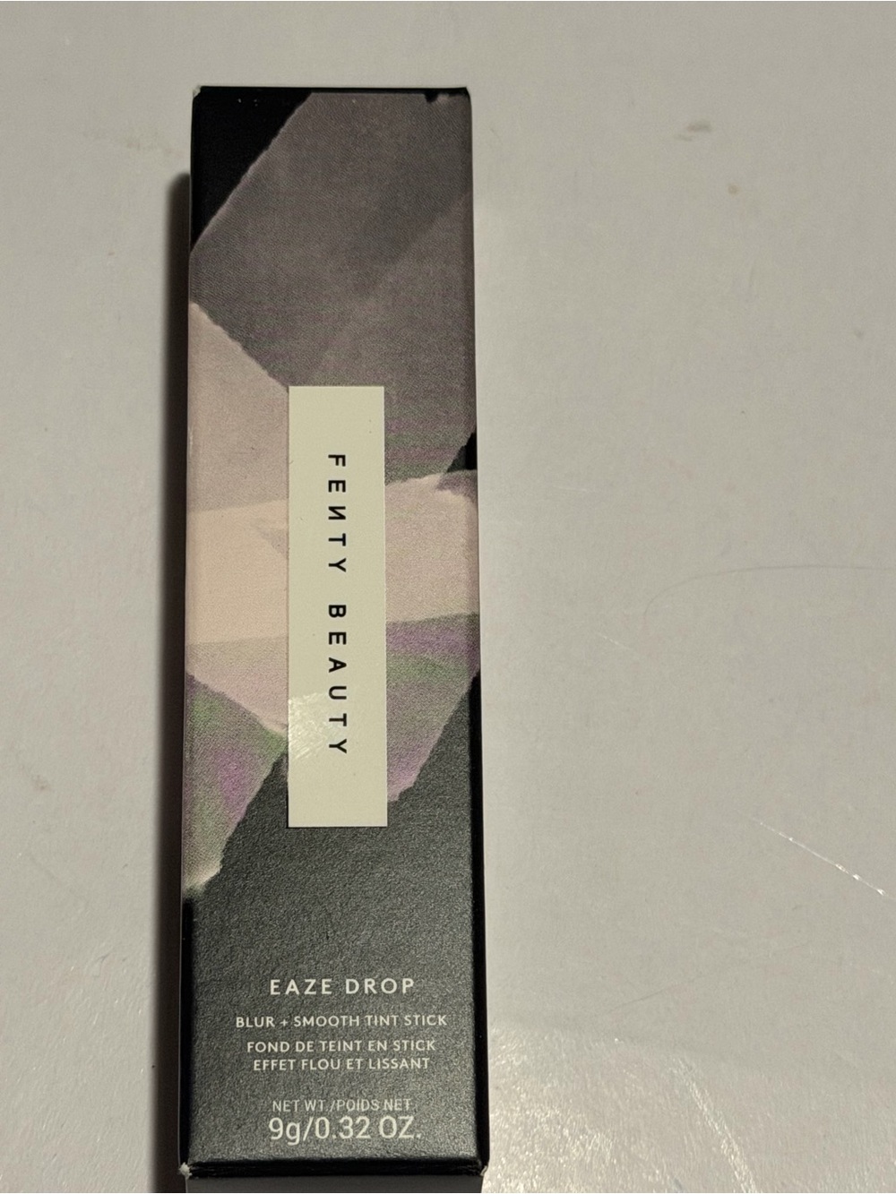Fenty Beauty Eaze Drop Tint Stick — Cream, Gray & Black Box